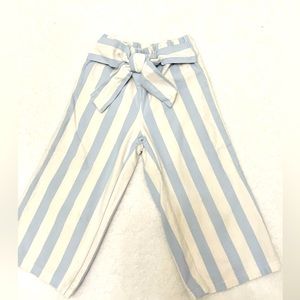 Janie and Jack blue and white striped cotton pants. Size 3T.